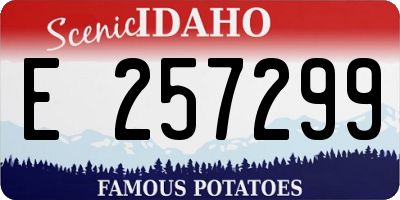 ID license plate E257299