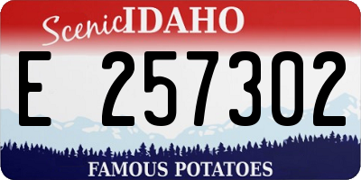 ID license plate E257302