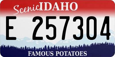 ID license plate E257304