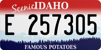 ID license plate E257305