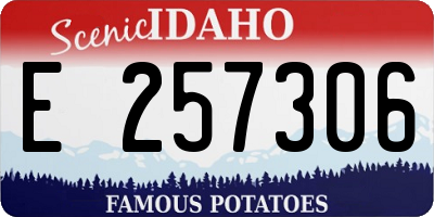 ID license plate E257306