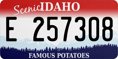 ID license plate E257308