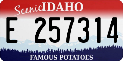 ID license plate E257314