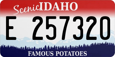 ID license plate E257320
