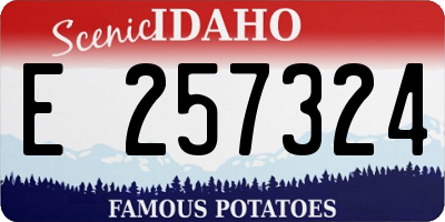 ID license plate E257324