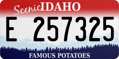 ID license plate E257325