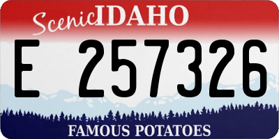 ID license plate E257326
