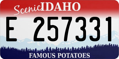 ID license plate E257331