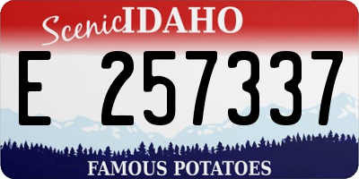 ID license plate E257337
