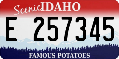 ID license plate E257345