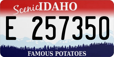 ID license plate E257350