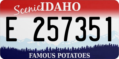 ID license plate E257351