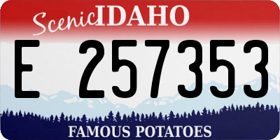 ID license plate E257353