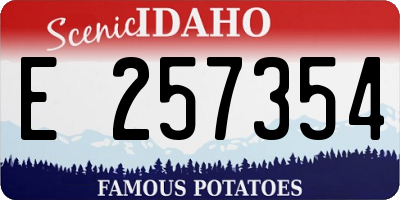 ID license plate E257354