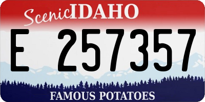 ID license plate E257357