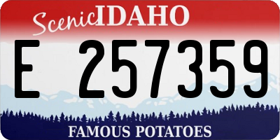 ID license plate E257359