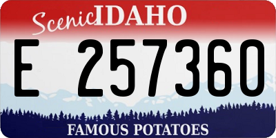 ID license plate E257360