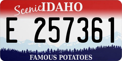 ID license plate E257361