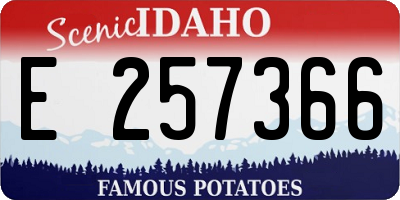 ID license plate E257366