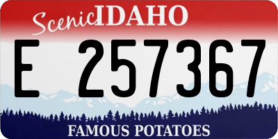 ID license plate E257367
