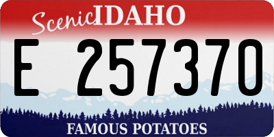 ID license plate E257370