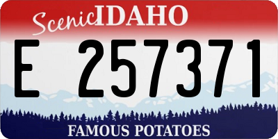 ID license plate E257371