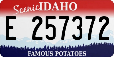 ID license plate E257372