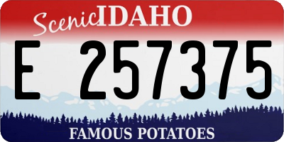 ID license plate E257375