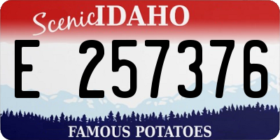 ID license plate E257376
