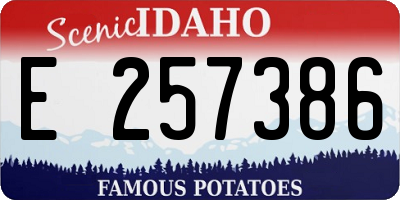 ID license plate E257386