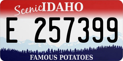 ID license plate E257399