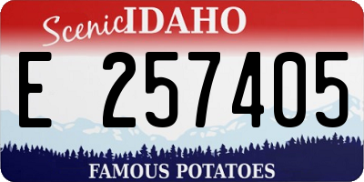 ID license plate E257405