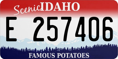 ID license plate E257406