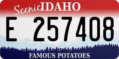ID license plate E257408