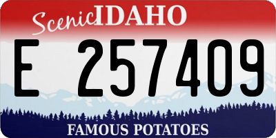ID license plate E257409