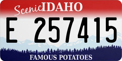ID license plate E257415