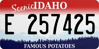 ID license plate E257425