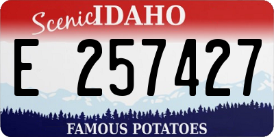 ID license plate E257427
