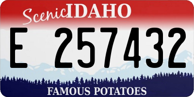 ID license plate E257432