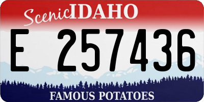 ID license plate E257436