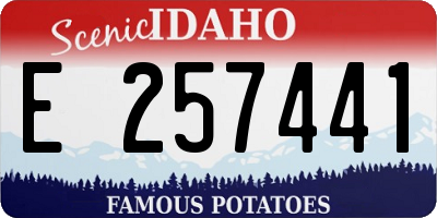 ID license plate E257441