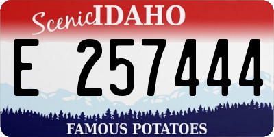 ID license plate E257444