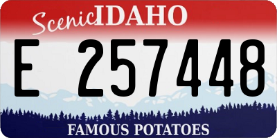 ID license plate E257448