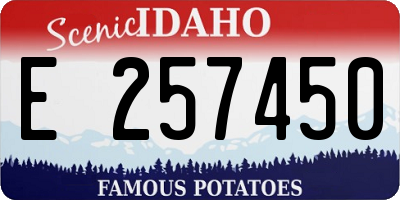 ID license plate E257450