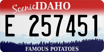 ID license plate E257451