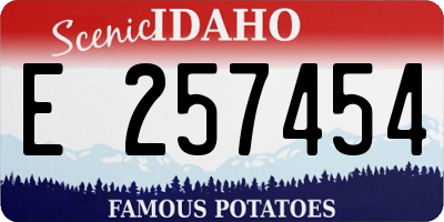 ID license plate E257454