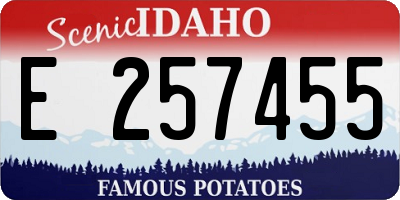 ID license plate E257455