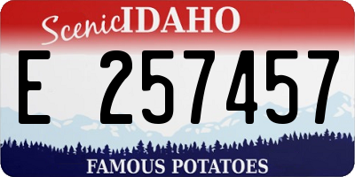 ID license plate E257457