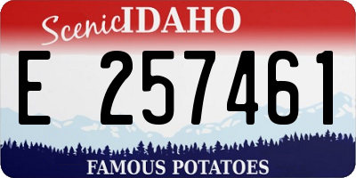 ID license plate E257461