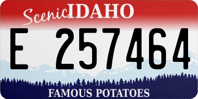 ID license plate E257464